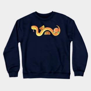 Watercolor Citrus Orange Snake Crewneck Sweatshirt